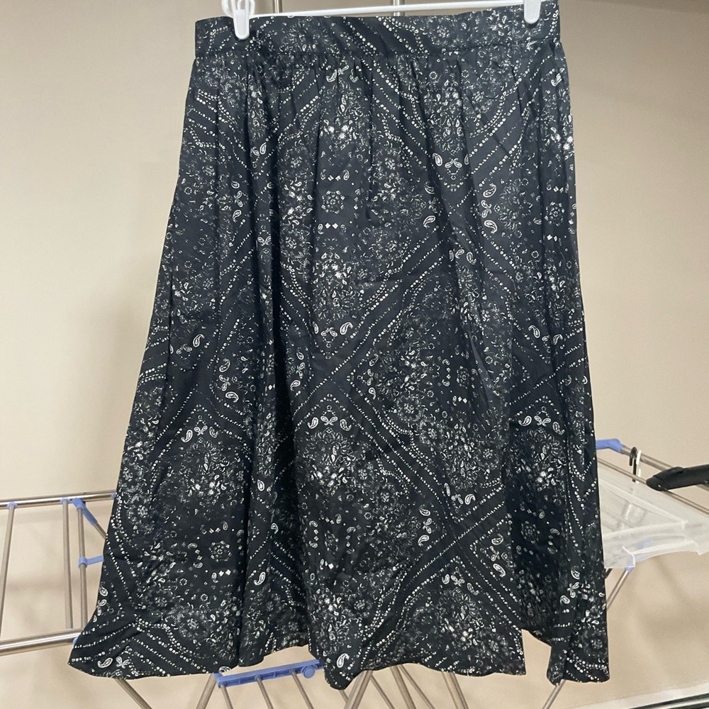 Simple Vera wang Elegant Black Patterned Women's Skirt